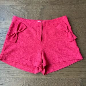 Verty Hot Pink Shorts with Bow Details- Size Large